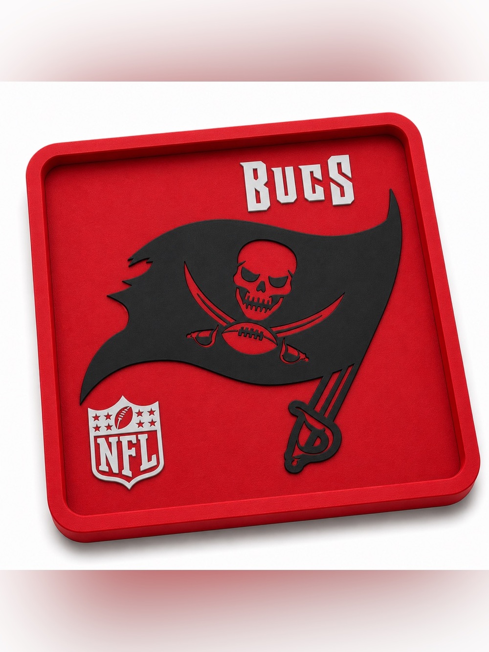 Tampa Bay Buccaneers NFL Pocket Dump Tray - For Keys, Wallet, Money, Etc